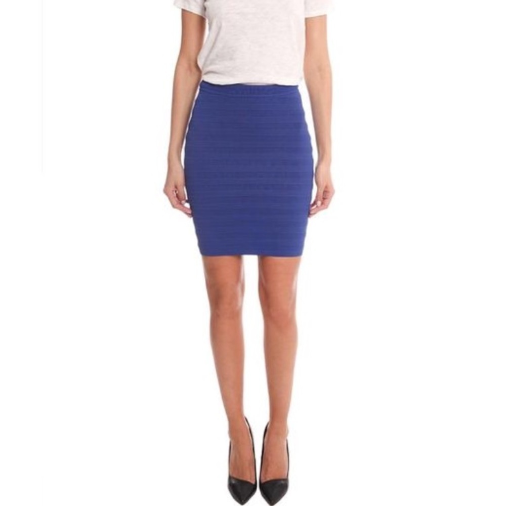 NWOT • Yigal Azrouel • Techno Bandage Skirt Blue